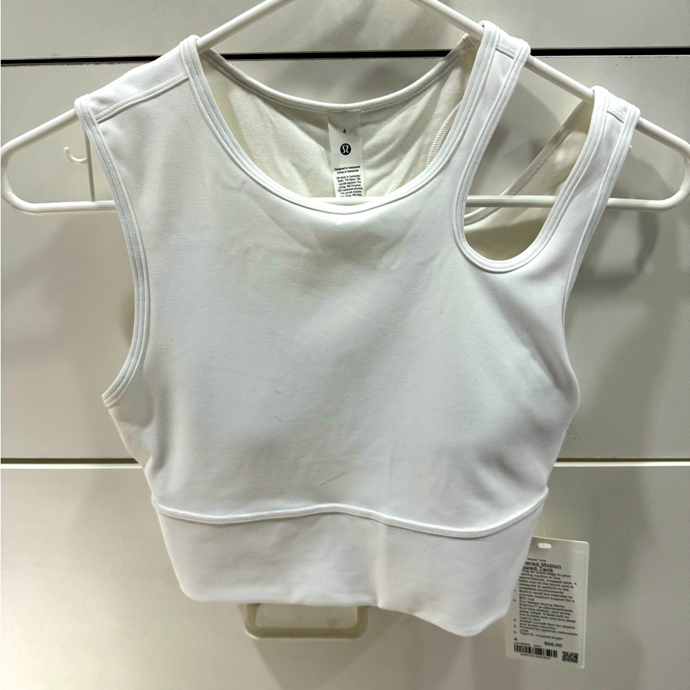 NWT, Lululemon cropped tank size 4.